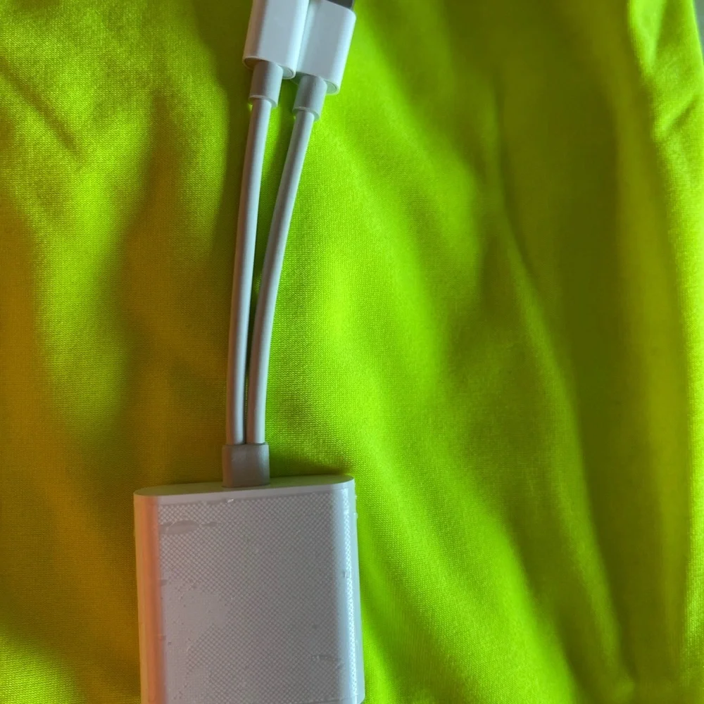 White card reader for iPhone and smartphones , micro memory and regular memory.